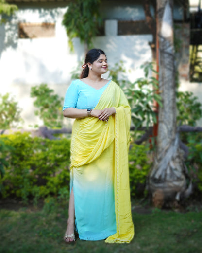 Sun & Sky Drape Style Saree