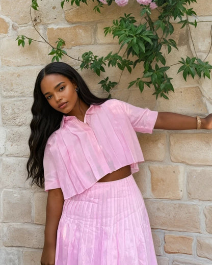 Pleated Charm Co-ord Set