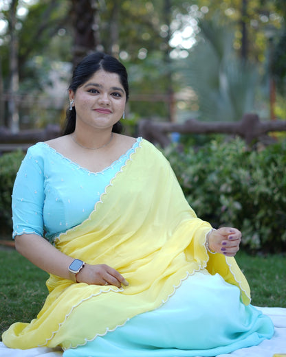 Sun & Sky Drape Style Saree